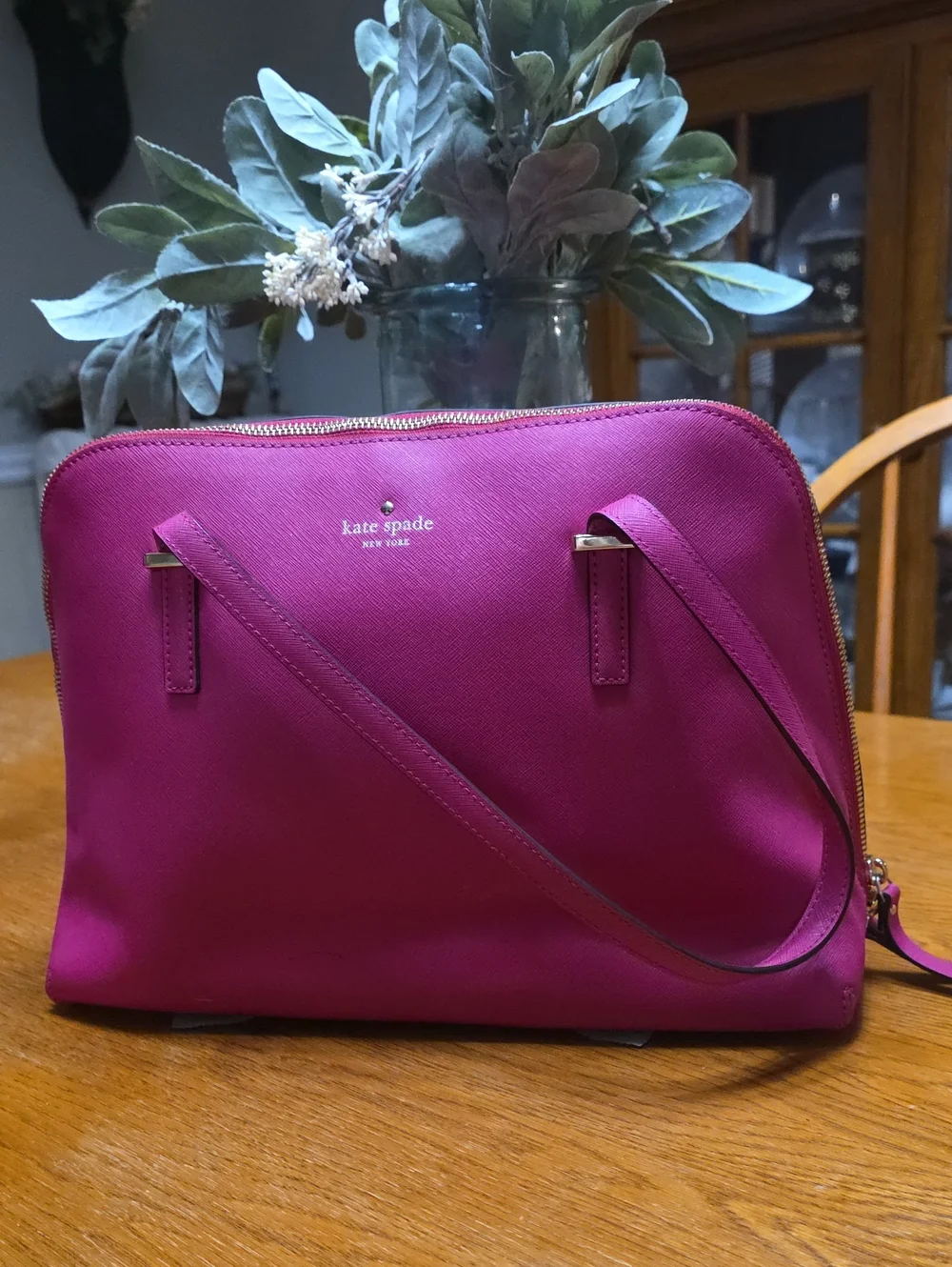 kate spade Fuchsia Saffiano Shoulder Bag
